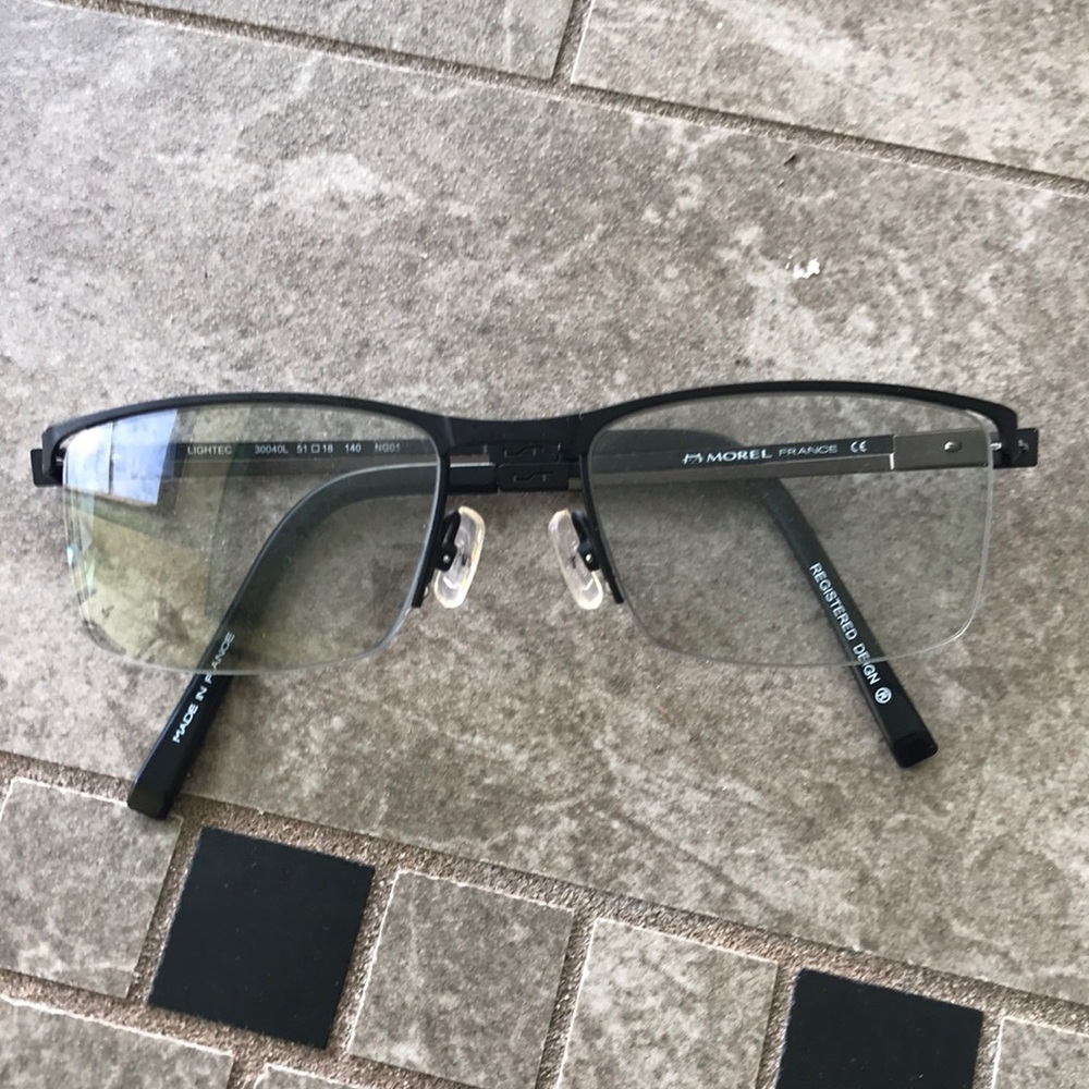 MOREL EYEWEAR. Lighter style eyeglasses. Black frames.